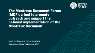 Reunión del Foro del Documento de Montreux en la región de Oriente Medio y Norte de África